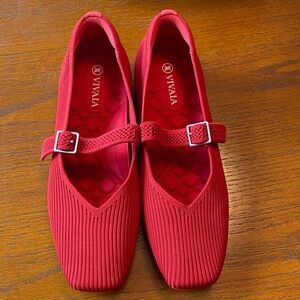 Vivaia Margot Women’s Red Square Toe  Shoes Originally $139